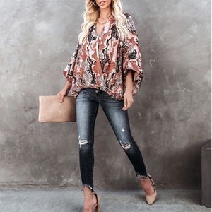 Snake Print Shimmer Top🐍💖